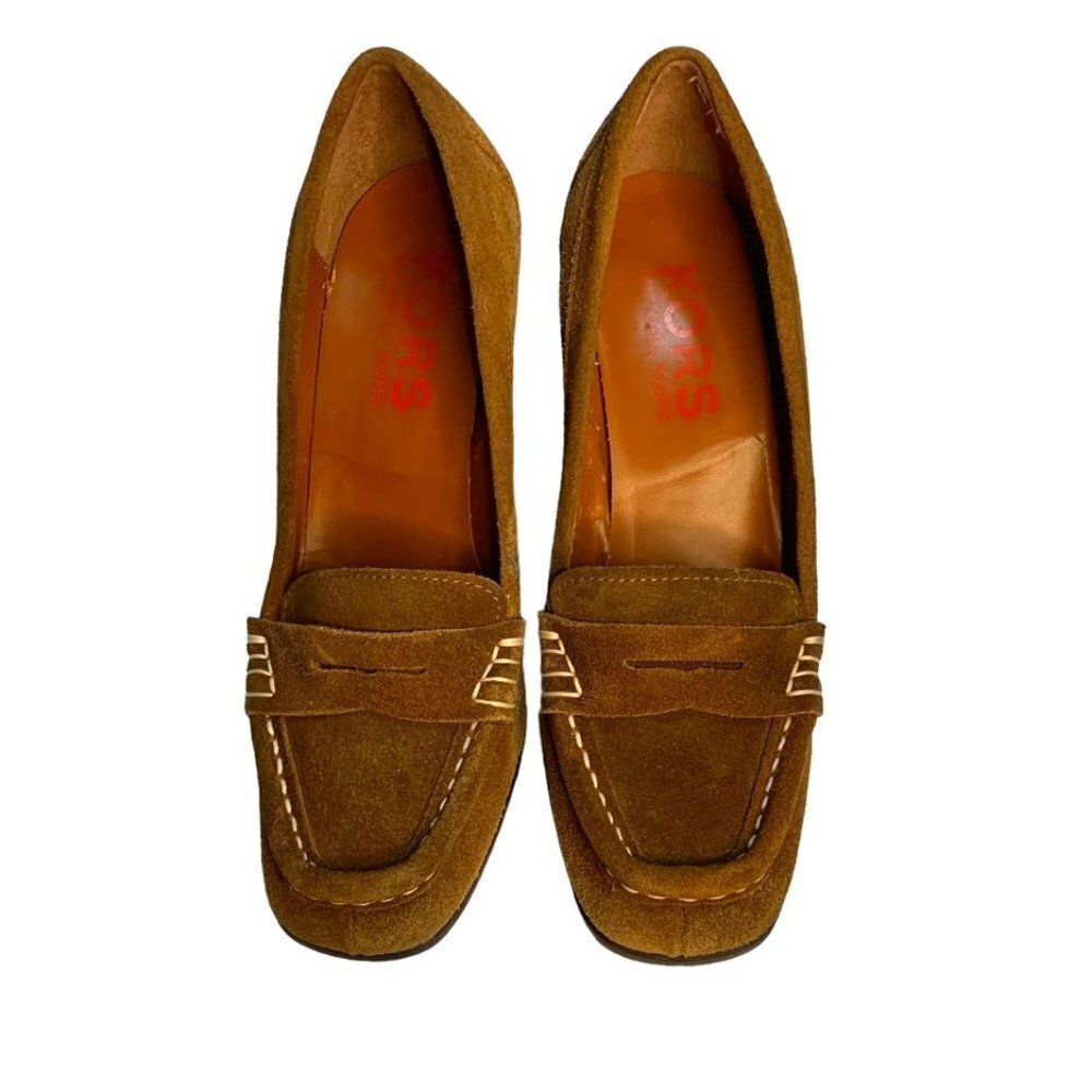 Michael Kors Brown Wedge Loafers - Picture 7 of 9